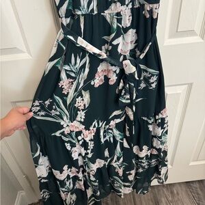 City Chic Fresh Fields Maxi Dress in Green and Pink